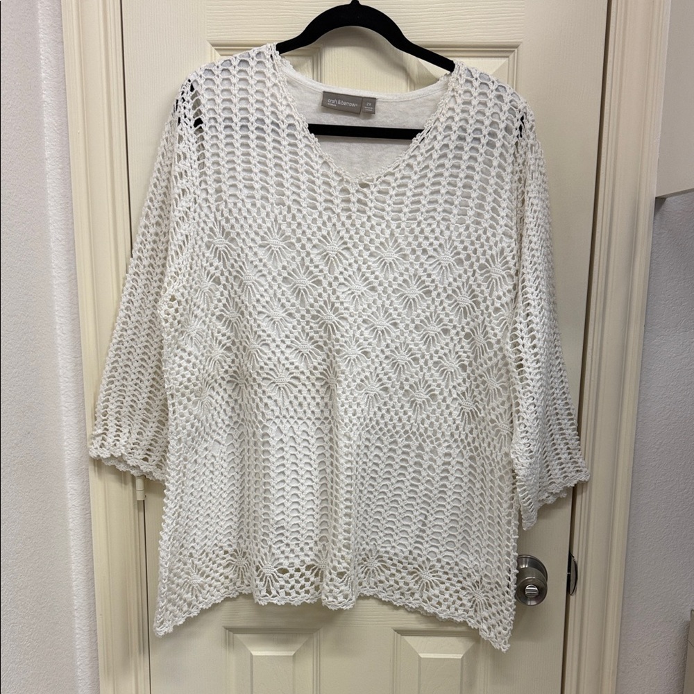 Croft & Barrow Cream Knit Top